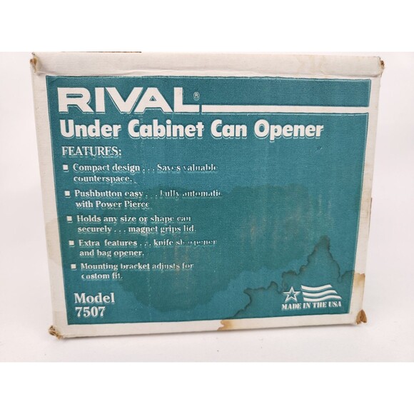 Vintage Rival Under Cabinet Can‎ Opener 7507 Knife Sharpener RV Travel Mountable - Picture 13 of 16
